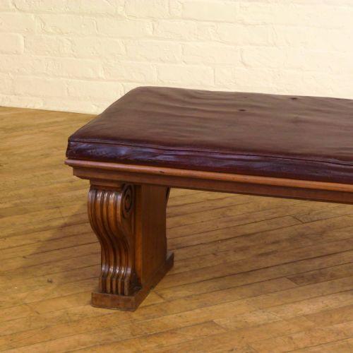 VICTORIAN LEATHER GALLERY SEAT - ADDITIONAL PHOTO 4