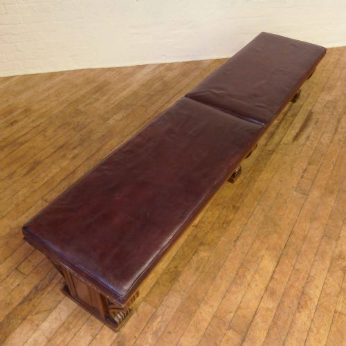 VICTORIAN LEATHER GALLERY SEAT - ADDITIONAL PHOTO 5