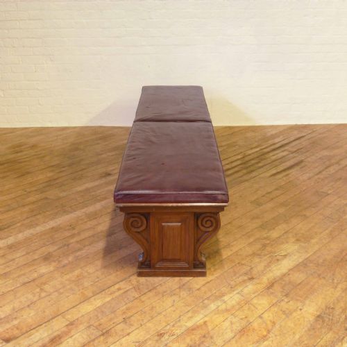 VICTORIAN LEATHER GALLERY SEAT - ADDITIONAL PHOTO 7