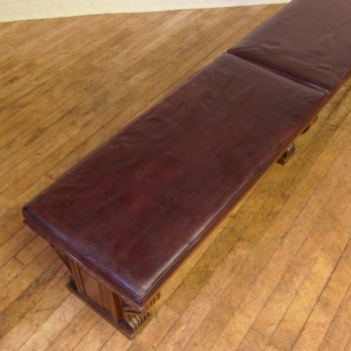 VICTORIAN LEATHER GALLERY SEAT - ADDITIONAL PHOTO 8