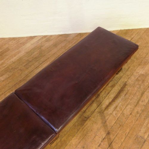 VICTORIAN LEATHER GALLERY SEAT - ADDITIONAL PHOTO 9