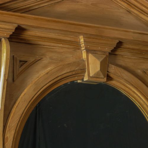 MASSIVE VICTORIAN PINE ARCHITECTURAL MIRROR - ADDITIONAL PHOTO 3