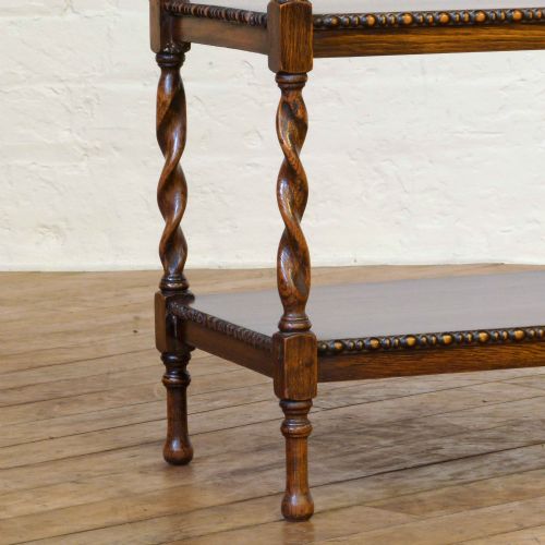OAK THREE TIER WHATNOT - ADDITIONAL PHOTO 4