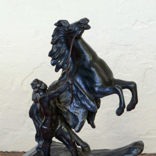 VICTORIAN BLACK SLATE AND MARBLE CLOCK SET - ADDITIONAL PHOTO 14