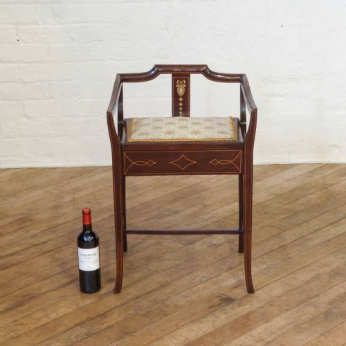 EDWARDIAN MAHOGANY BOX PIANO STOOL - ADDITIONAL PHOTO 2