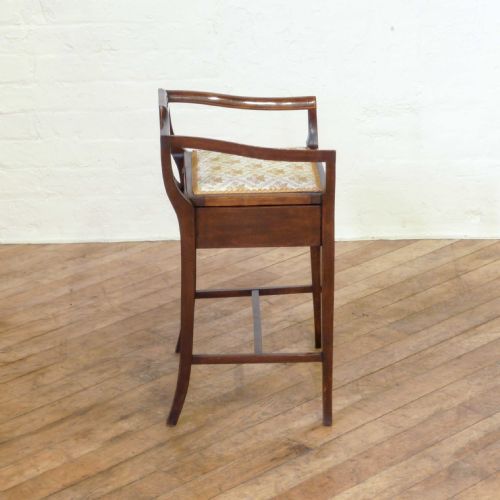 EDWARDIAN MAHOGANY BOX PIANO STOOL - ADDITIONAL PHOTO 7