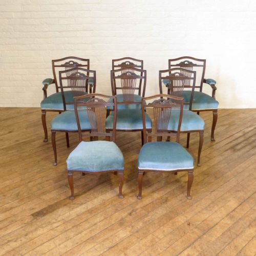 edwardian mahogany eight piece suite - CATEGORY: ANTIQUE CHAIRS - DATED 1900