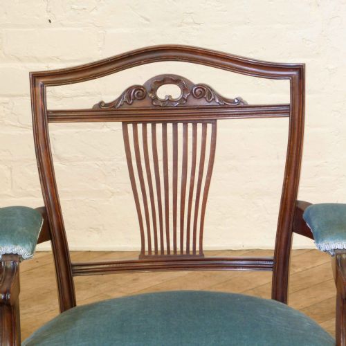 EDWARDIAN MAHOGANY EIGHT PIECE SUITE - ADDITIONAL PHOTO 3