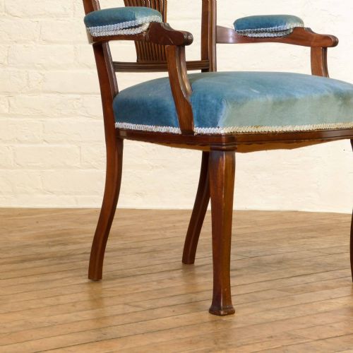 EDWARDIAN MAHOGANY EIGHT PIECE SUITE - ADDITIONAL PHOTO 7