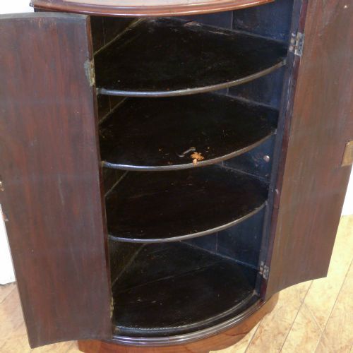 GEORGIAN BOW FRONT CORNER CUPBOARD - ADDITIONAL PHOTO 2