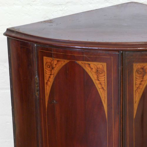 GEORGIAN BOW FRONT CORNER CUPBOARD - ADDITIONAL PHOTO 4