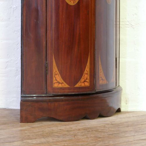 GEORGIAN BOW FRONT CORNER CUPBOARD - ADDITIONAL PHOTO 8