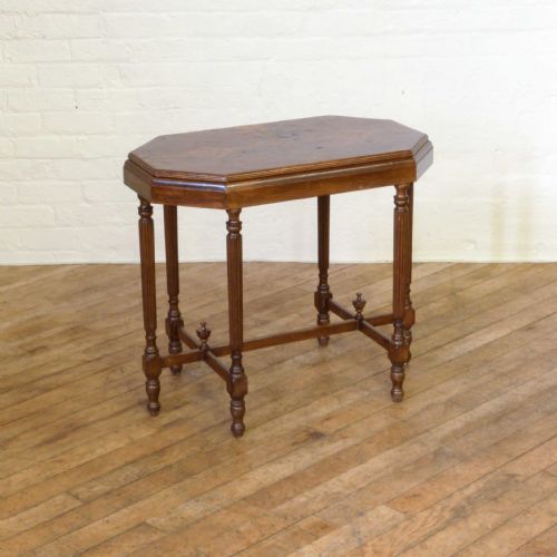 edwardian walnut window table - CATEGORY: ANTIQUE TABLES - DATED EDWARDIAN