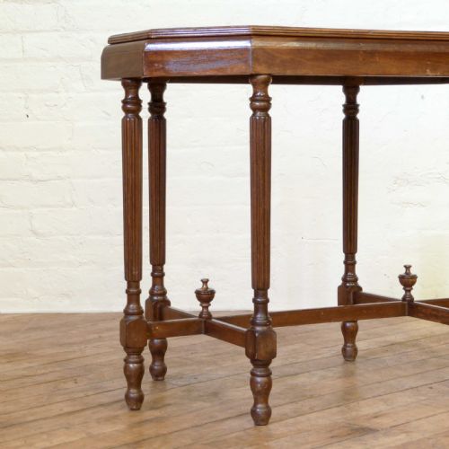 EDWARDIAN WALNUT WINDOW TABLE - ADDITIONAL PHOTO 4