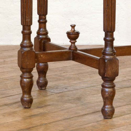 EDWARDIAN WALNUT WINDOW TABLE - ADDITIONAL PHOTO 5