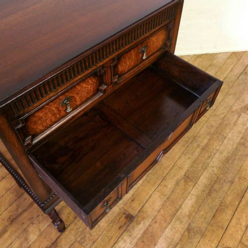 JACOBEAN STYLE OAK CHEST OF DRAWERS - ADDITIONAL PHOTO 6