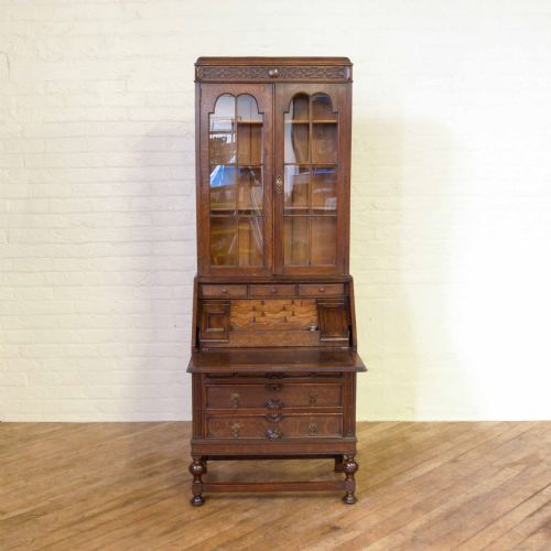 OAK BUREAU BOOKCASE - ADDITIONAL PHOTO 2