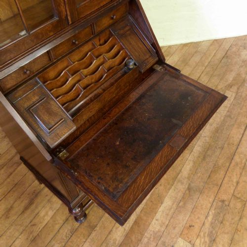 OAK BUREAU BOOKCASE - ADDITIONAL PHOTO 6