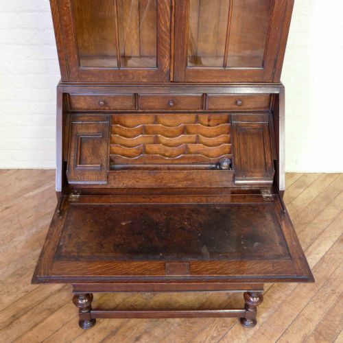 OAK BUREAU BOOKCASE - ADDITIONAL PHOTO 5