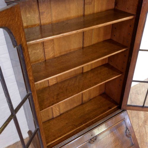 OAK BUREAU BOOKCASE - ADDITIONAL PHOTO 9