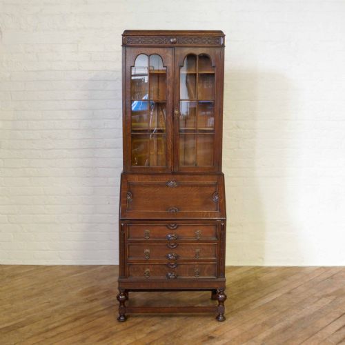 OAK BUREAU BOOKCASE - ADDITIONAL PHOTO 11