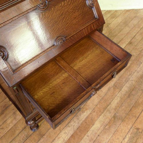 OAK BUREAU BOOKCASE - ADDITIONAL PHOTO 12