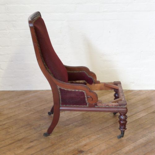 MAHOGANY FRAME LADIES CHAIR - ADDITIONAL PHOTO 1