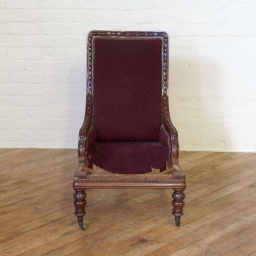 MAHOGANY FRAME LADIES CHAIR - ADDITIONAL PHOTO 2