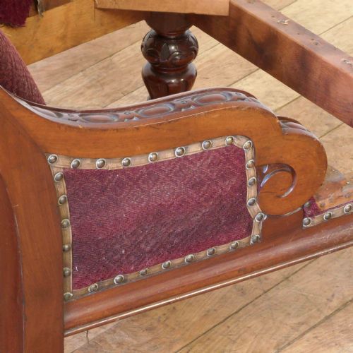 MAHOGANY FRAME LADIES CHAIR - ADDITIONAL PHOTO 3
