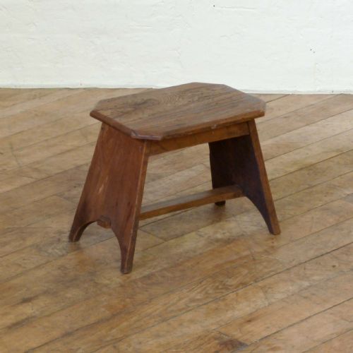 small antique hardwood stool - CATEGORY: ANTIQUE STOOLS - DATED 1920