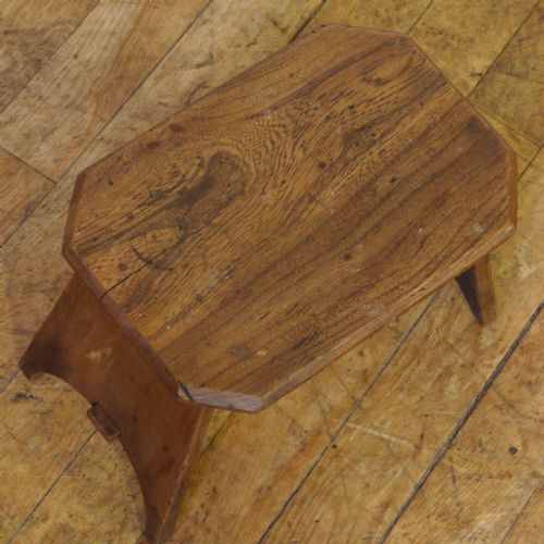 SMALL ANTIQUE HARDWOOD STOOL - ADDITIONAL PHOTO 1