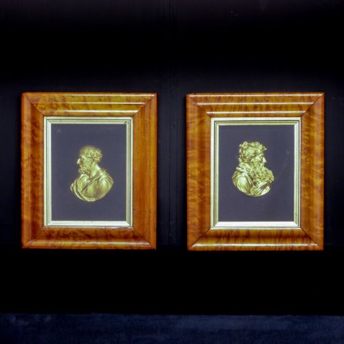 victorian ormolu portraits - CATEGORY: ANTIQUE METAL - DATED VICTORIAN