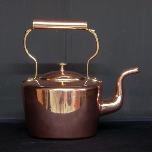 victorian copper kettle - CATEGORY: ANTIQUE METAL - DATED VICTORIAN