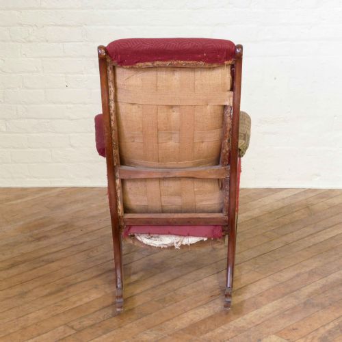 VICTORIAN MAHOGANY ROCKING CHAIR - ADDITIONAL PHOTO 5