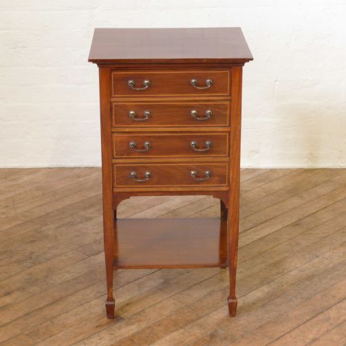 EDWARDIAN MAHOGANY MUSIC CABINET - ADDITIONAL PHOTO 3