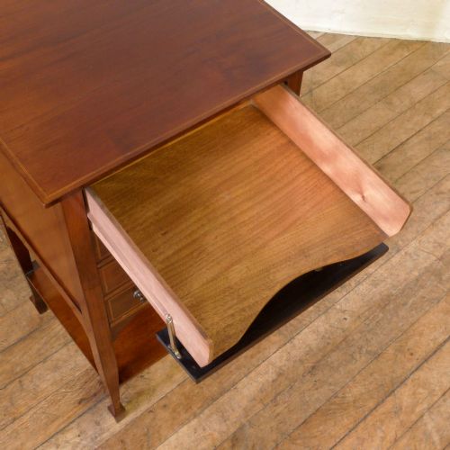 EDWARDIAN MAHOGANY MUSIC CABINET - ADDITIONAL PHOTO 2