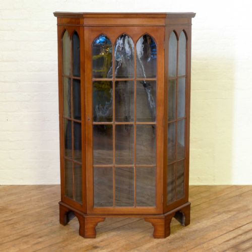 EDWARDIAN GOTHIC STYLE DISPLAY CABINET - ADDITIONAL PHOTO 1