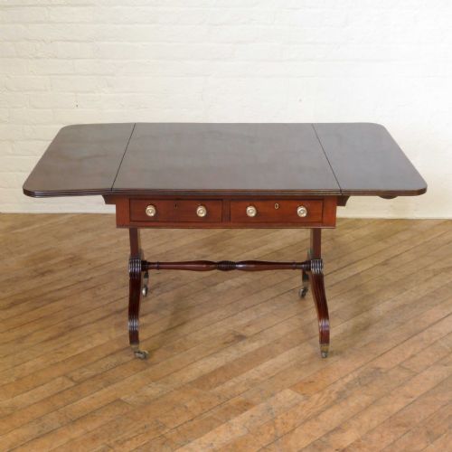 REGENCY MAHOGANY SOFA TABLE - ADDITIONAL PHOTO 1