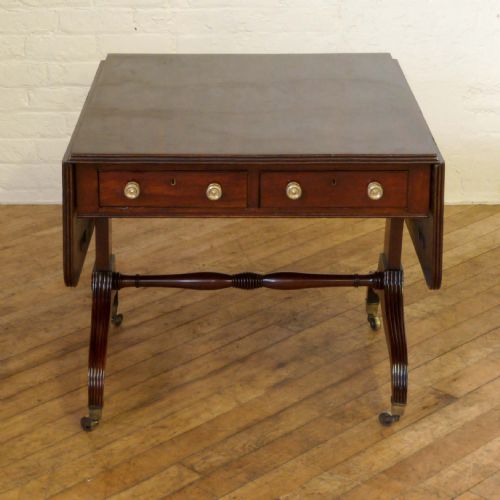 REGENCY MAHOGANY SOFA TABLE - ADDITIONAL PHOTO 2