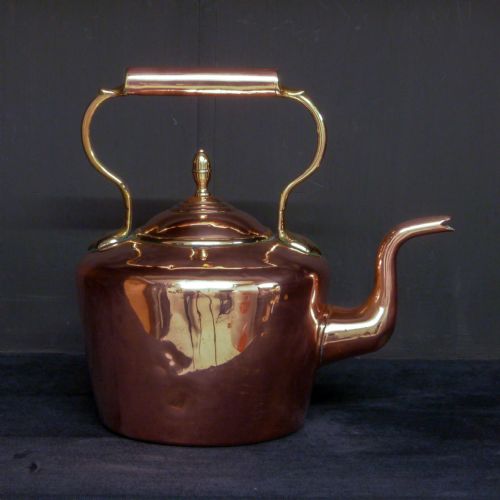 victorian copper kettle - CATEGORY: ANTIQUE METAL - DATED VICTORIAN