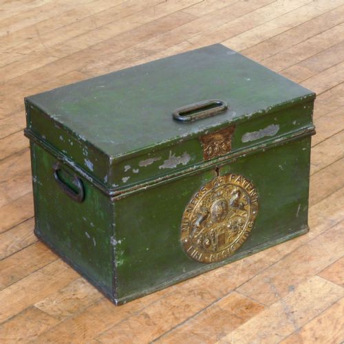 milners steel safe box - CATEGORY: ANTIQUE BOXES - DATED 1900