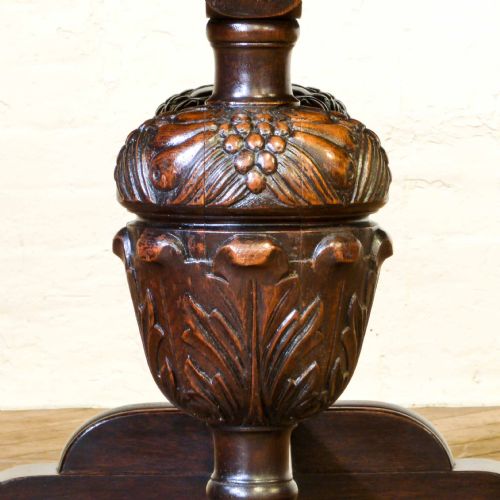 CARVED OAK DRAWLEAF TABLE - ADDITIONAL PHOTO 2