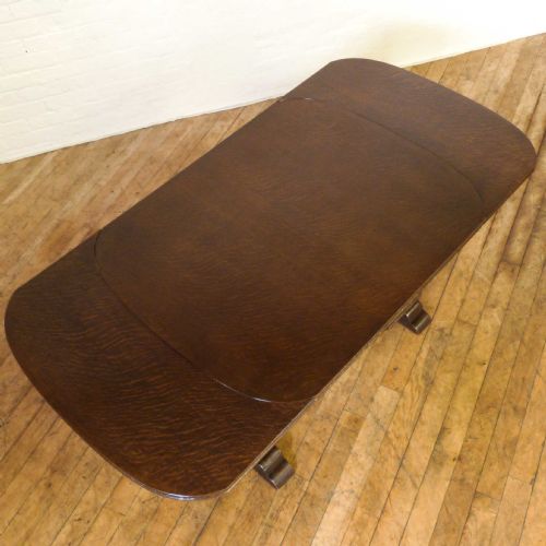 CARVED OAK DRAWLEAF TABLE - ADDITIONAL PHOTO 4