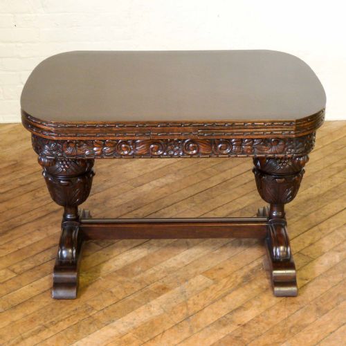 CARVED OAK DRAWLEAF TABLE - ADDITIONAL PHOTO 9