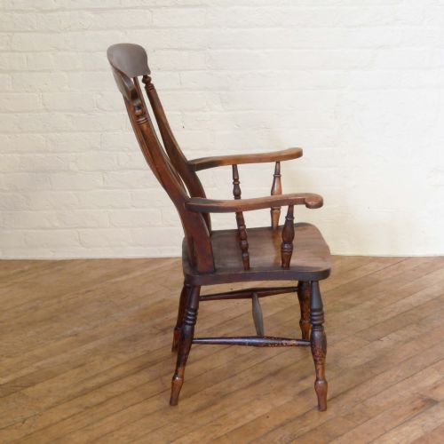 VICTORIAN BEECH ELM FARMHOUSE CHAIR - ADDITIONAL PHOTO 4