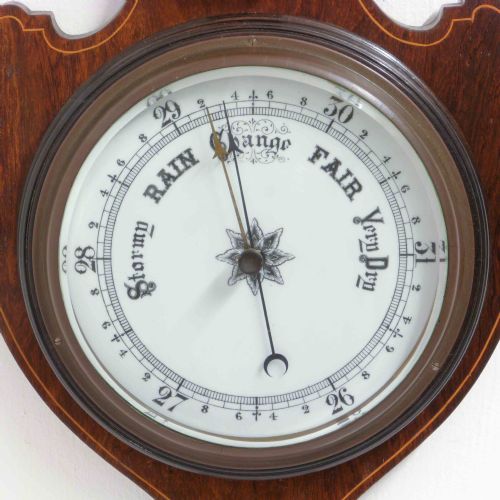 EDWARDIAN MAHOGANY BAROMETER - ADDITIONAL PHOTO 5