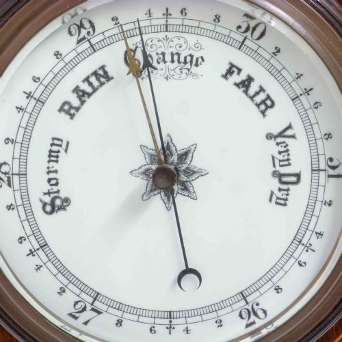 EDWARDIAN MAHOGANY BAROMETER - ADDITIONAL PHOTO 4