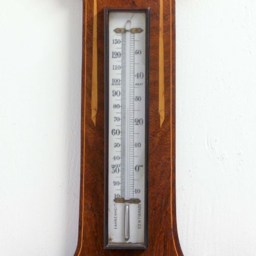 EDWARDIAN MAHOGANY BAROMETER - ADDITIONAL PHOTO 3