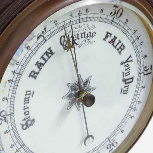EDWARDIAN MAHOGANY BAROMETER - ADDITIONAL PHOTO 7