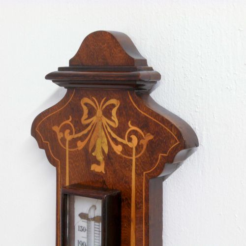 EDWARDIAN MAHOGANY BAROMETER - ADDITIONAL PHOTO 8